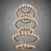 Ellison Glass Bubble Tiered Ring Chandelier