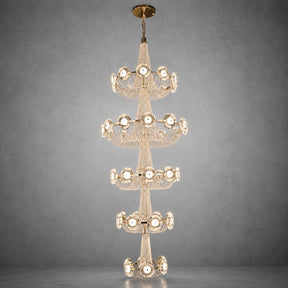 Rococo Dream Modern Sculptural Ring Chandelier