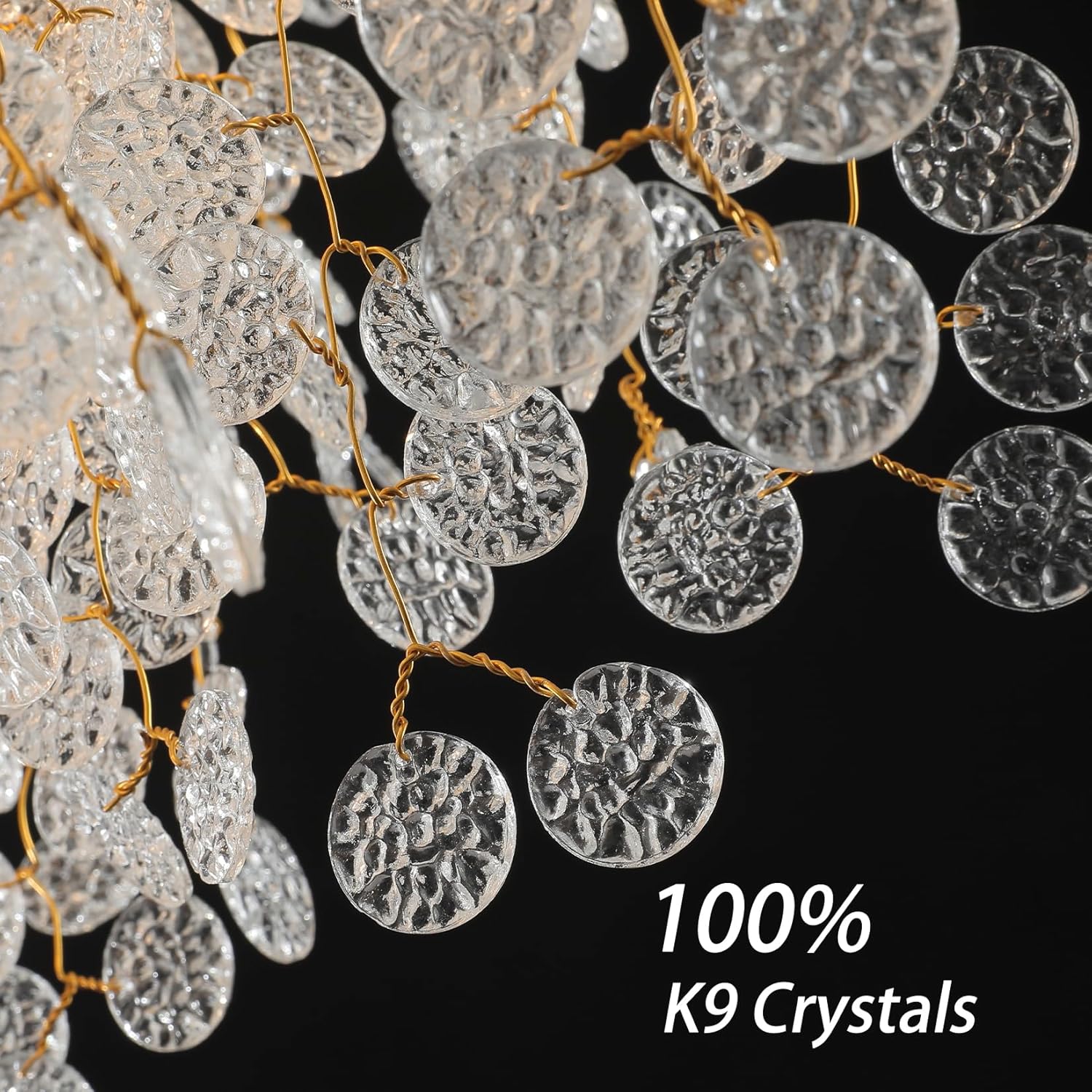 YUYI 30-Inch Modern Tree Branch Crystal Chandelier for Dining Rooms