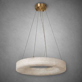Anello Modern Round Alabaster Chandelier