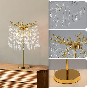 Valley Lamps Table Lamp, 14.2'' Modern Crystal Table Lamps for Bedroom Living Room