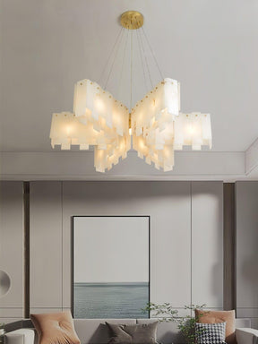 Alabaster Cascade Tiered Chandelier 27.6