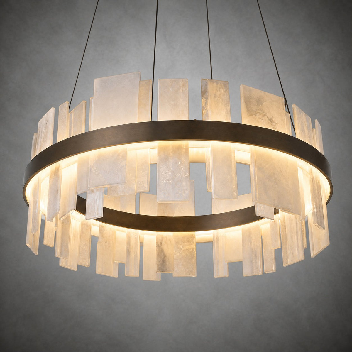 Alabaster Tile Round Pendant 800 - Copper