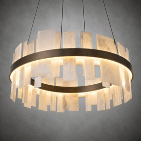 Alabaster Tile Round Pendant 800 - Copper