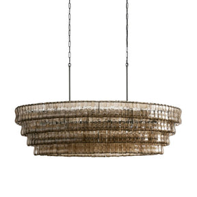 Ghiaccio Glass Oval Chandelier