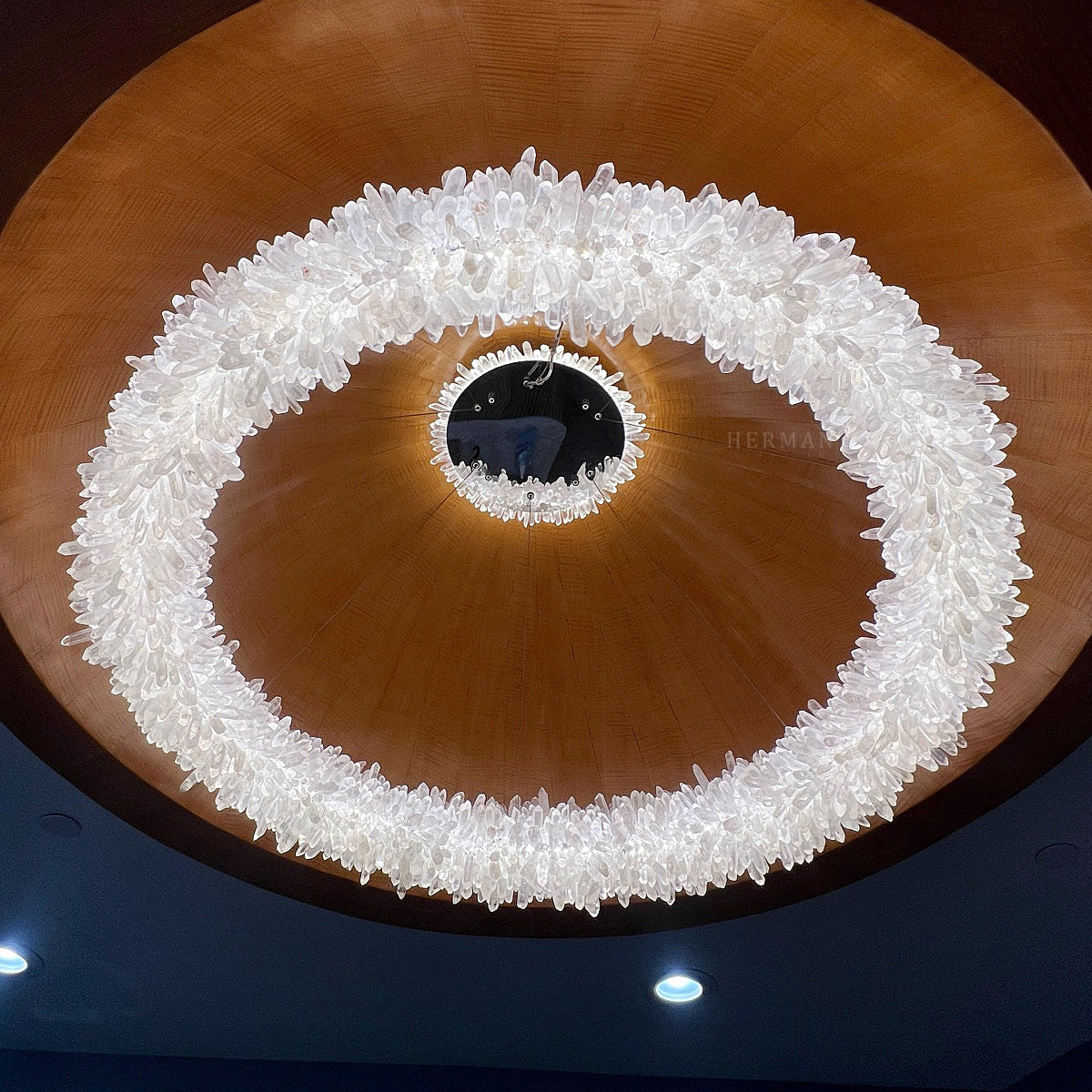 Geode  Round Quartz Crystal Chandelier