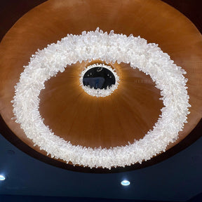 Geode  Round Quartz Crystal Chandelier