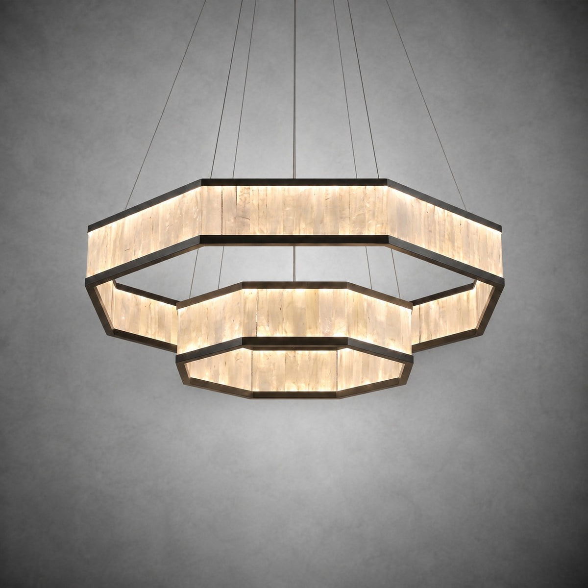 Crystara Modern Moroccan Stone Chandelier