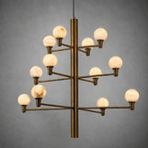 Ramo Modern Large Alabaster Globe Chandelier