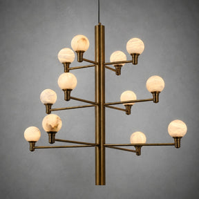 Ramo Modern Large Alabaster Globe Chandelier