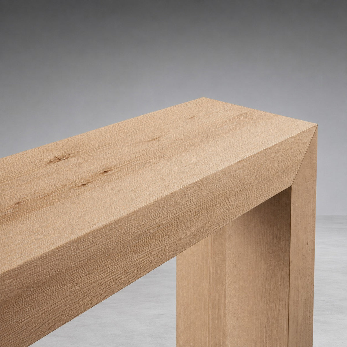 Waterfall Edge Solid Oak Hallway Table