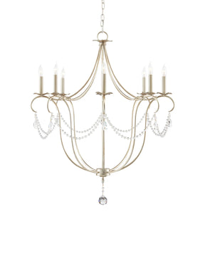Crystal Lights Large Gold & Silver Chandelier For living room