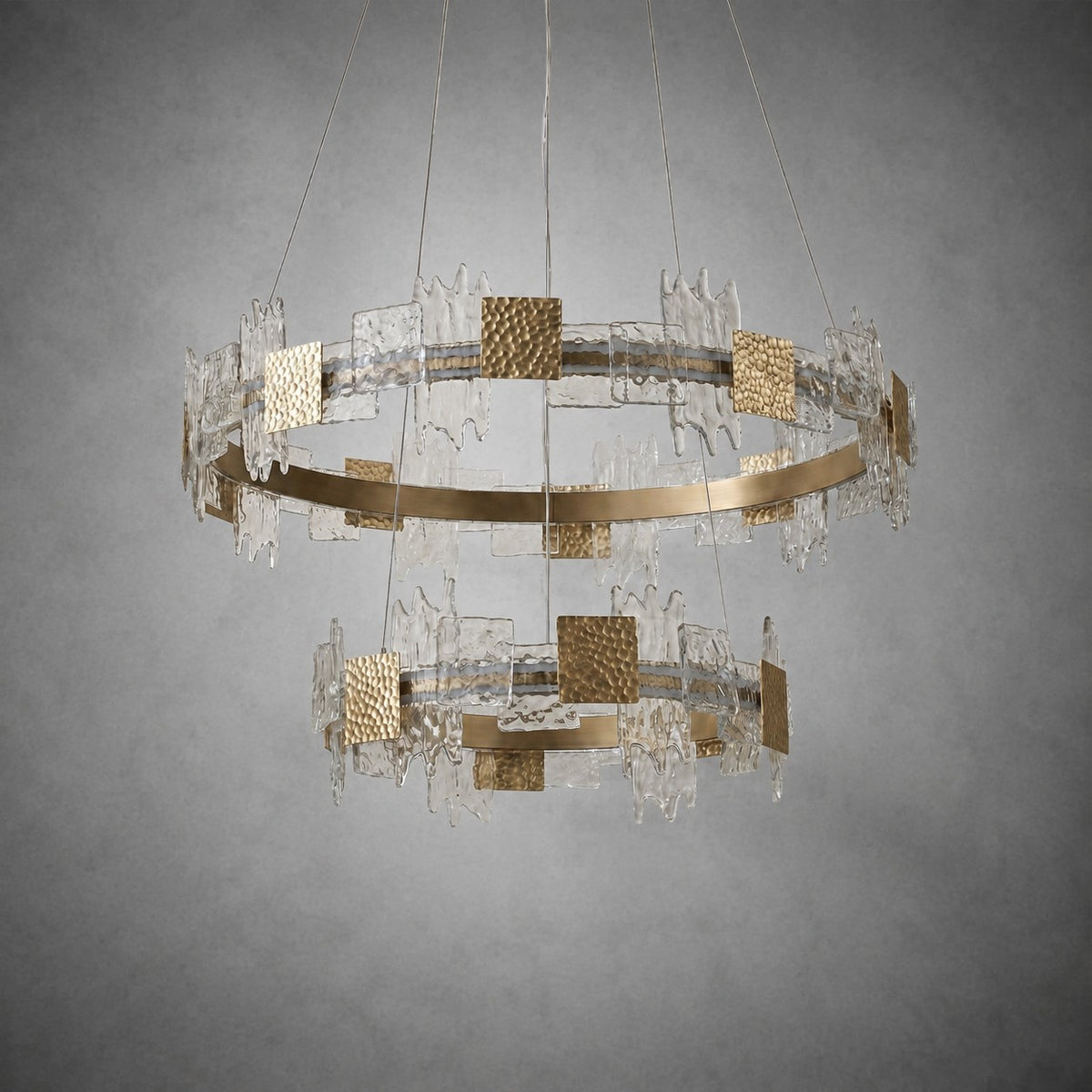 Elodie 2 Tiers Modern Gold Chandelier