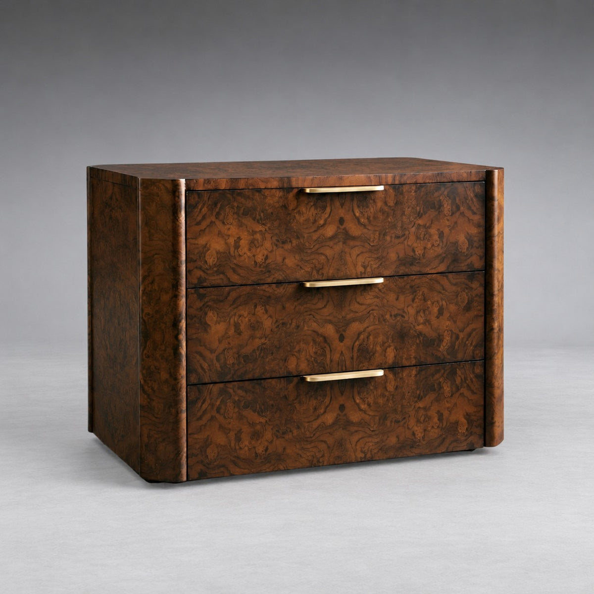 Sculptural Burl Wood Bedside Table