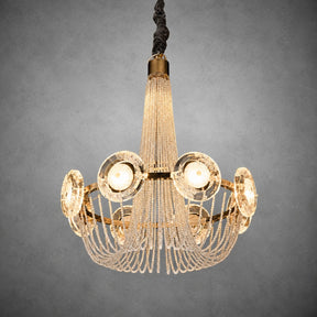 Rococo Dream Modern Sculptural Ring Chandelier