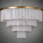 Hollis Modern Alabaster Dining Room Light