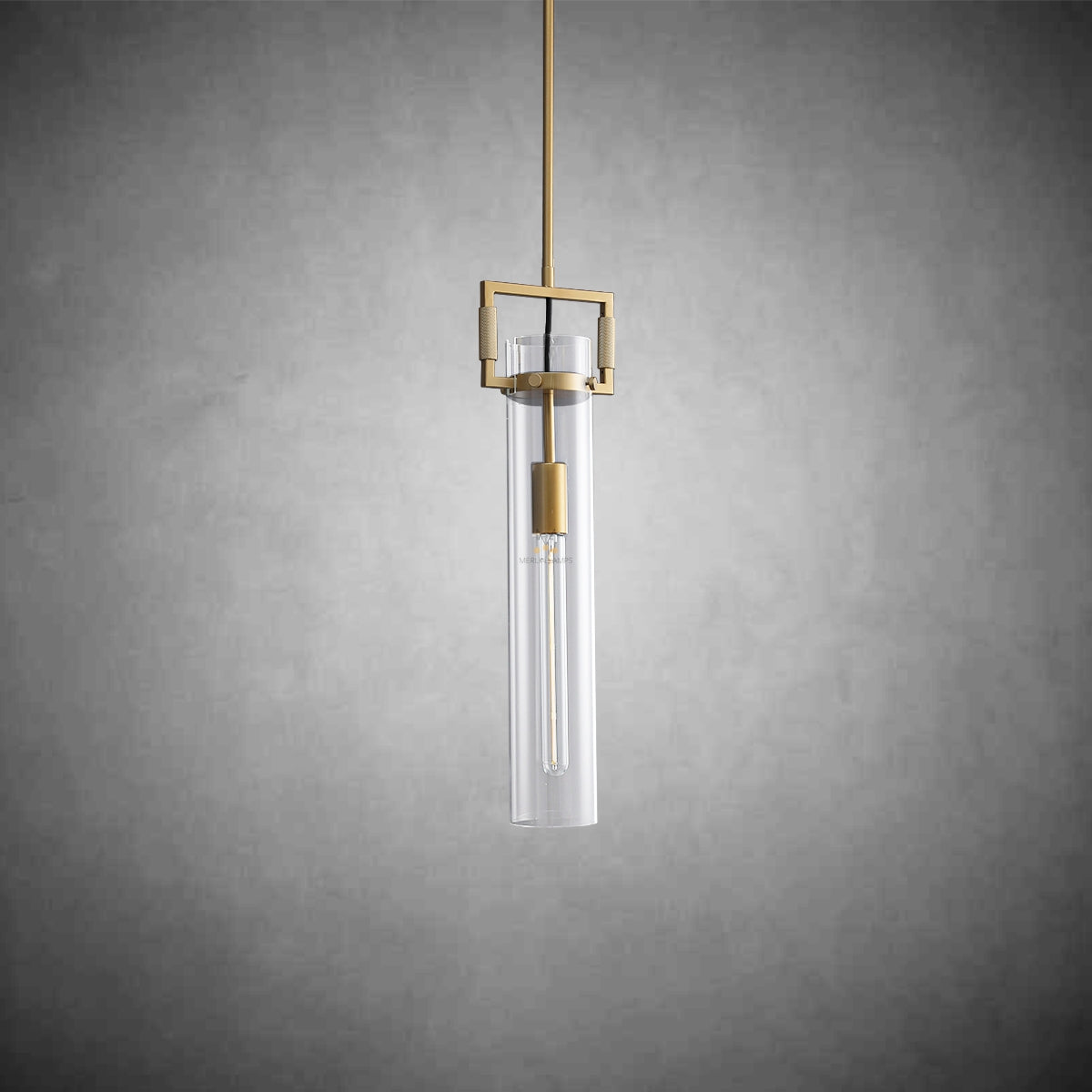 Machin Glass Cylindrical Pendant Light