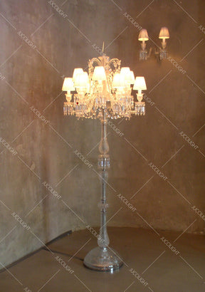 Bacara Zénith Crystal Candelabra With Fabric Shade