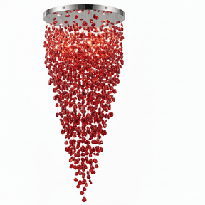 Crystal Stone Crystal Spiral Chandelier