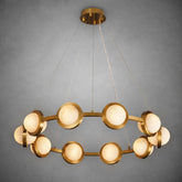 Catena Modern Alabaster Ring Chandelier