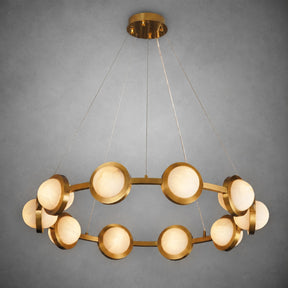 Catena Modern Alabaster Ring Chandelier