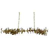 Scroll Leaf Linear Chandelier
