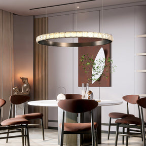Drake Single-Ring Crystal Chandelier