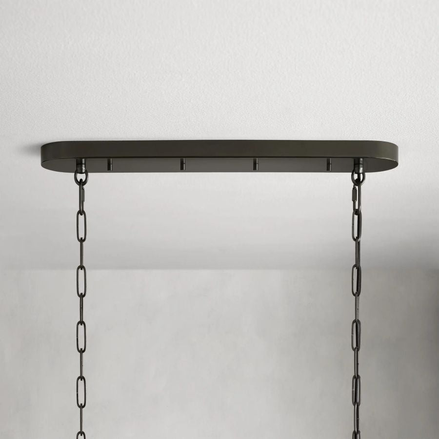 Ghiaccio Glass Oval Chandelier