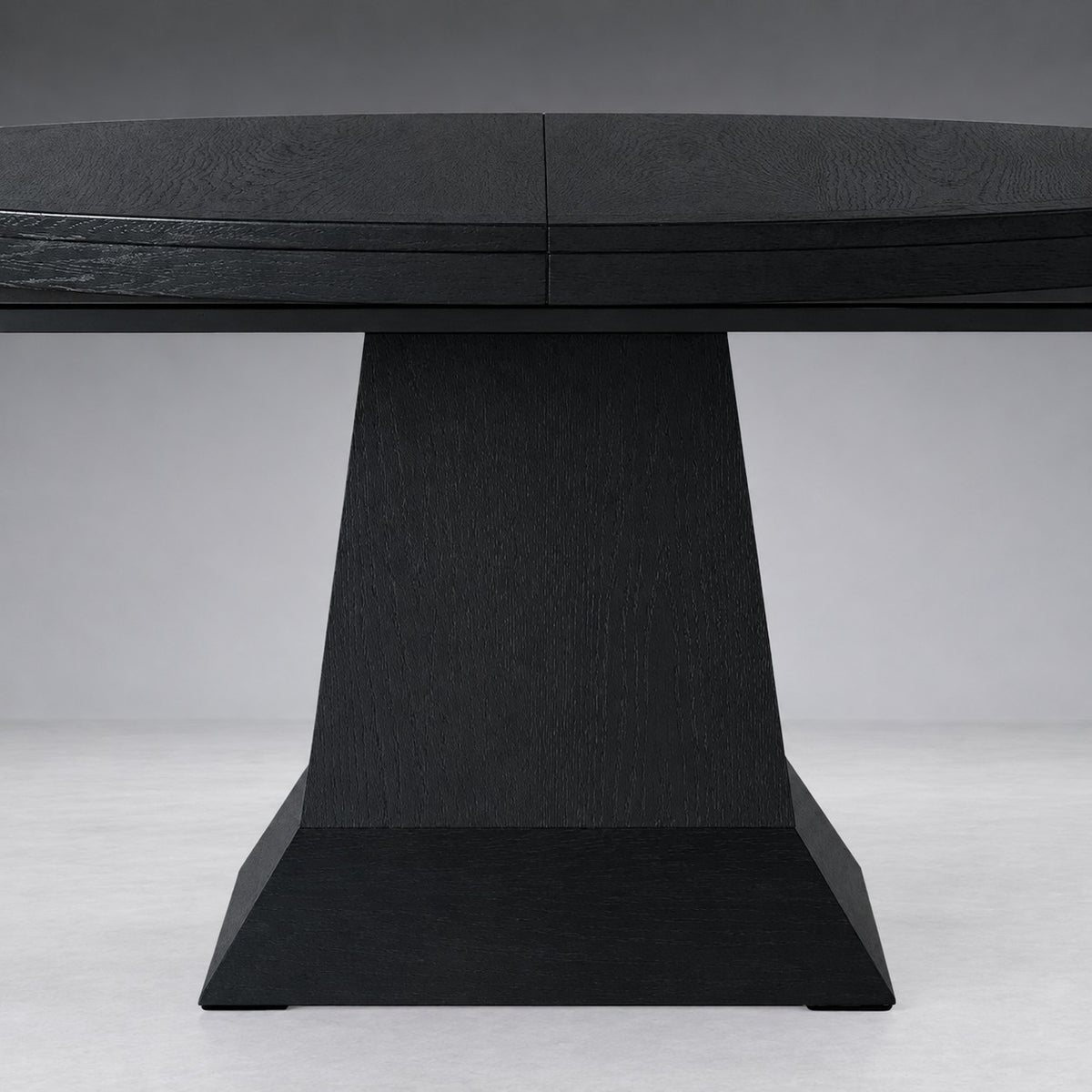 Round Oak Extension Dining Table with Leaves