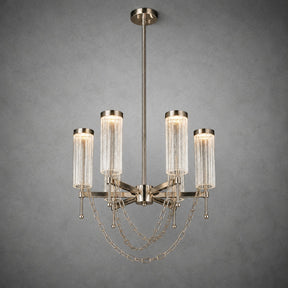 Crystalia Modern Sculptural Ring Chandelier