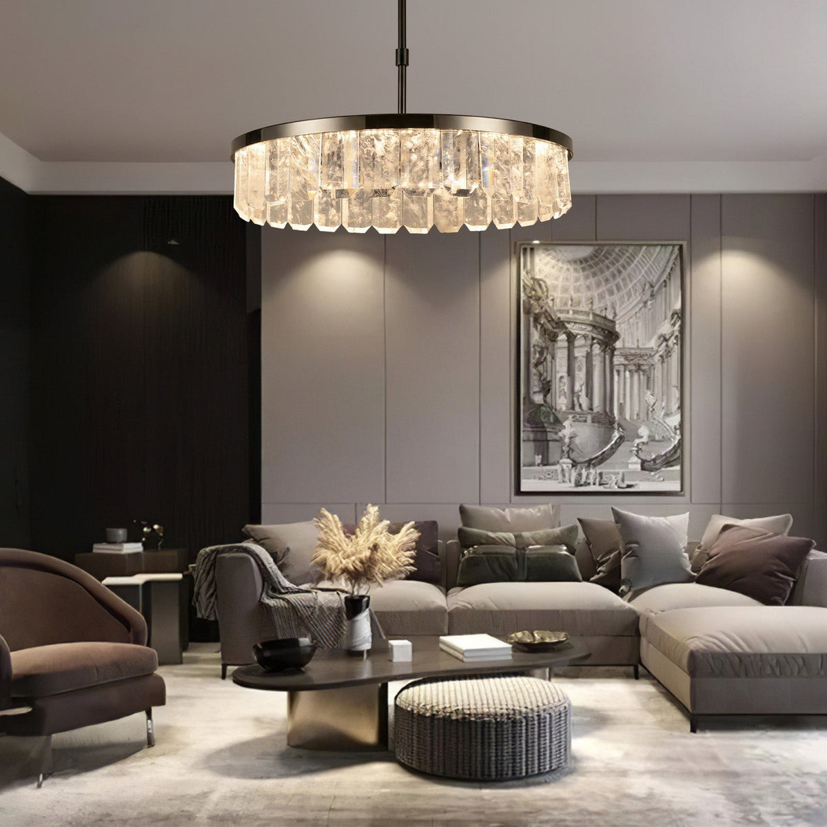 Selene Linear Crystal Chandelier