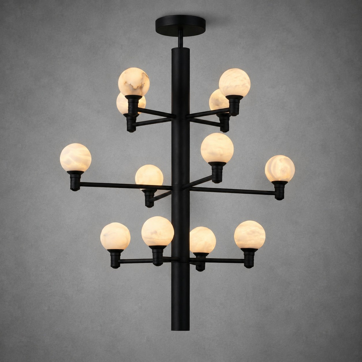 Ramo Globe Black Alabaster Chandelier