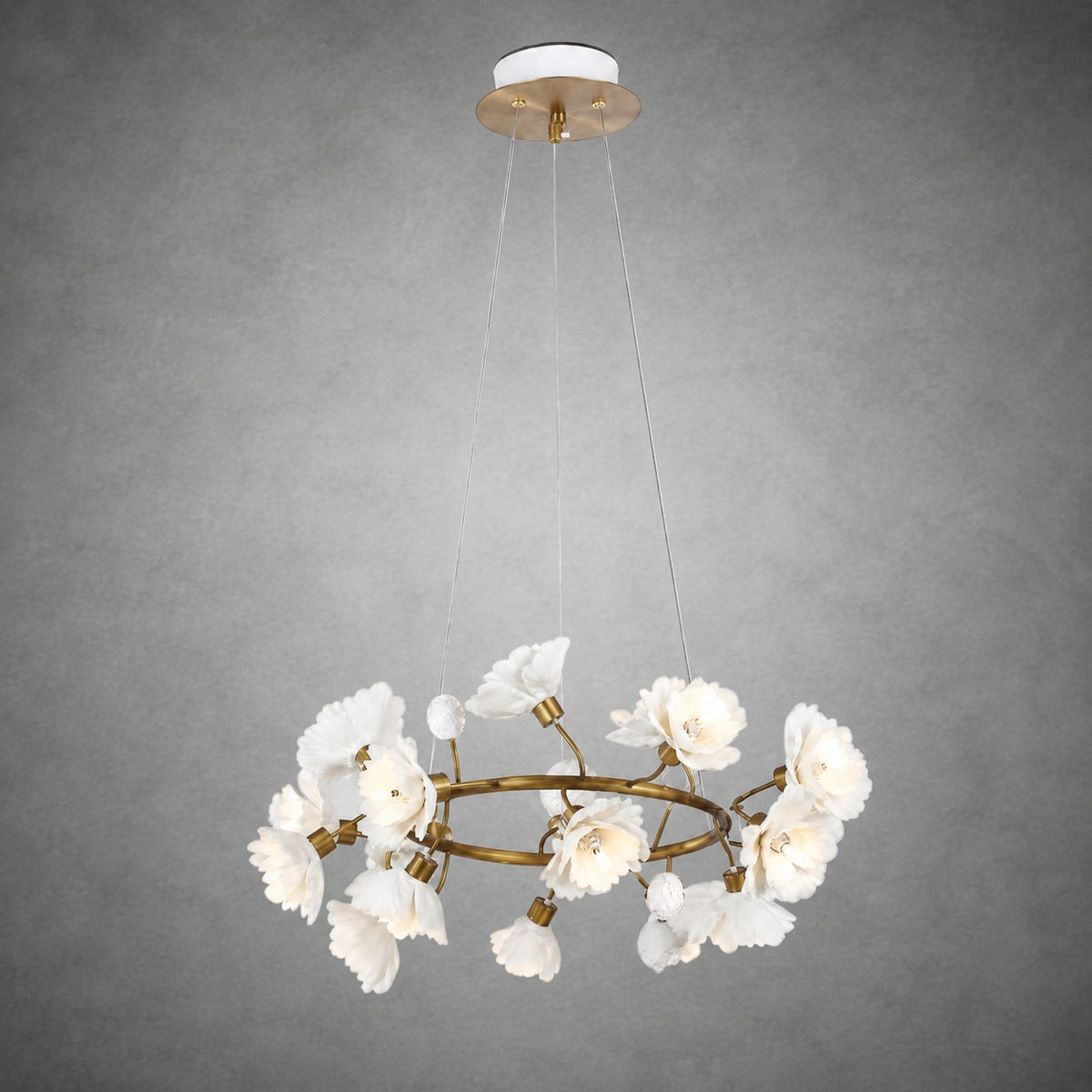 Brass Ceramic Chandelier