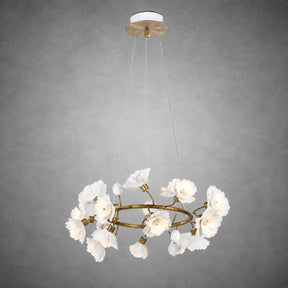 Brass Ceramic Chandelier