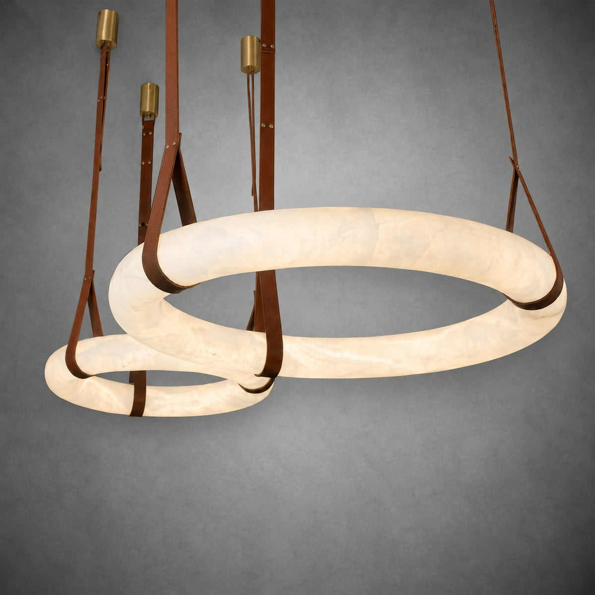 Cuoio Ring Leather Pendant Light