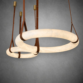 Cuoio Ring Leather Pendant Light