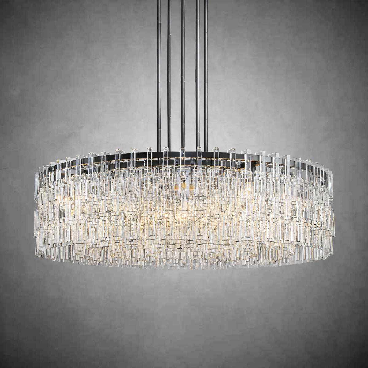 Melody K9 Crystal Round Chandelir for Living Room Bedroom, Kitchen Island