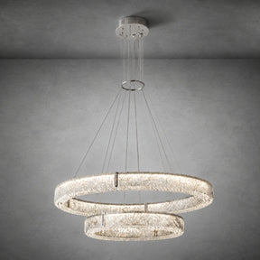 Roccia Stone Crystal Duo Chandelier