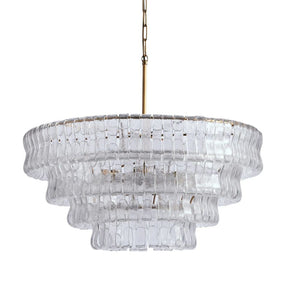 Ghiaccio Round Glass Chandelier 36"