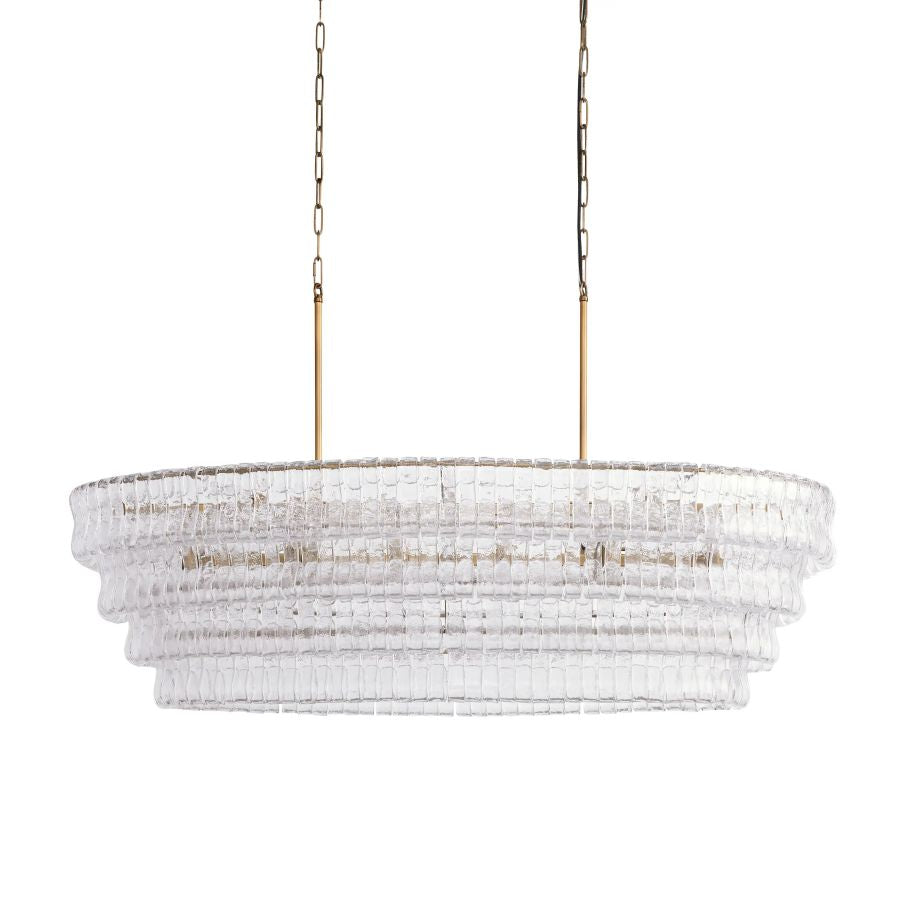 Ghiaccio Oval Modern Glass Chandelier Lighting