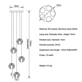 Adonis Suspension Water Drop Chandelier（ 43-Light customized） - Melin Lamps