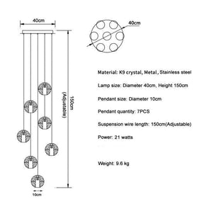 Adonis Suspension Water Drop Chandelier（ 43-Light customized） - Melin Lamps