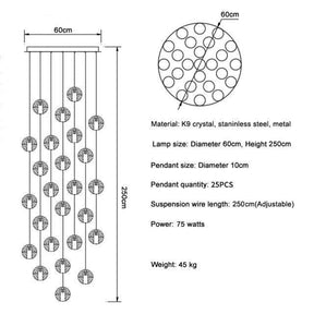 Adonis Suspension Water Drop Chandelier（ 43-Light customized） - Melin Lamps