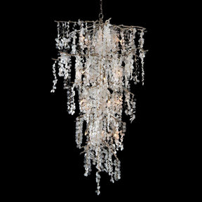SHIRO BRANCH DRAMATIC GLASS CLUSTER CHANDELIER 56"H - Merlin Lamps