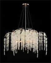 Cascading Crystal Branch Six-Light Chandelier