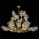 Echo: Glass Globe Twenty-Four-Light Chandelier - Merlin Lamps