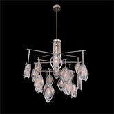Faceted Glass Eighteen-Light Chandelier - Merlin Lamps