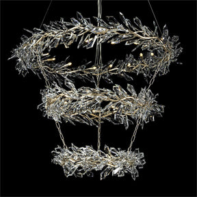 Kotta Thirty-Four-Light Three-Tier Cut-Crystal Pendant Chandelier AJC-9280 - Merlin Lamps