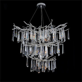 Lucent Twelve-Light Crystal Drop Chandelier - Merlin Lamps
