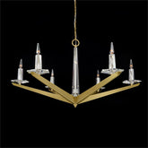 Antares Natural Brass Six Light Chandelier 48'' - Merlin Lamps